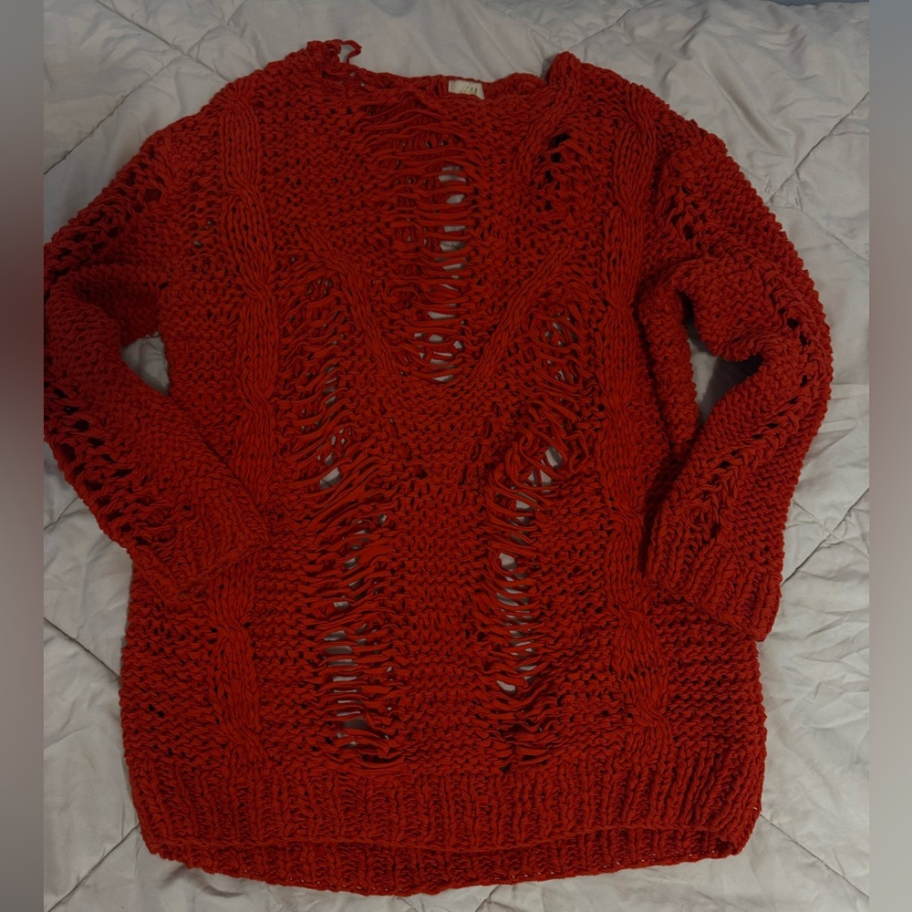 H&M Women's Bold Red Knit Sweater